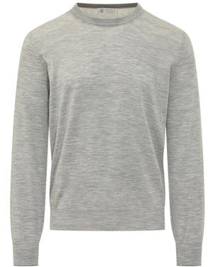 Brunello Cucinelli Round-Neck Knitwear - Gris