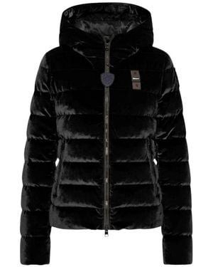 Blauer Velly Puffer Jacket - Schwarz