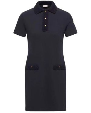 Moncler Jurk Met Korte Mouwen - Blauw