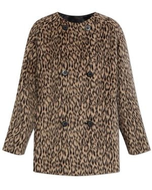Emporio Armani Double-Breasted Coats - Brown