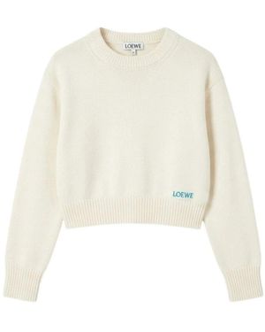 Loewe Round-Neck Knitwear - Blanco