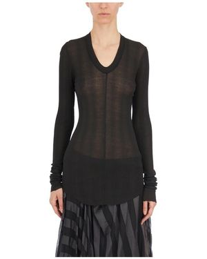 Marc Le Bihan V-Neck Knitwear - Zwart