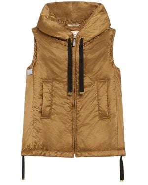 Max Mara Die Cube Kapuzen-Pufferweste - Natur