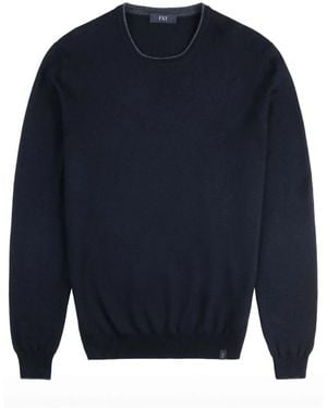 Fay Round-Neck Knitwear - Bleu