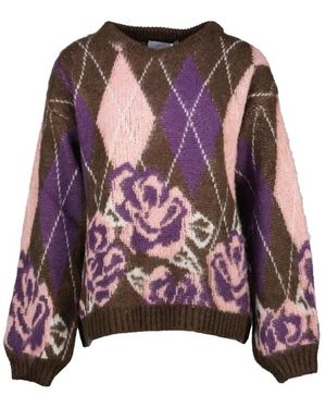 Amélie & Amélie Round-Neck Knitwear - Purple