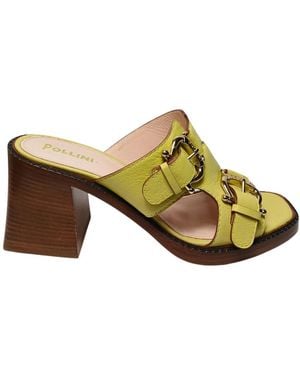 Pollini Heeled Mule - Geel