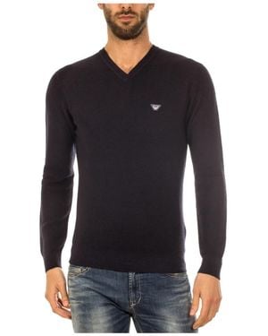 Armani Jeans V-Neck Knitwear - Black
