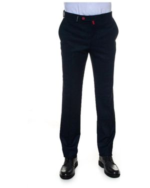 Kiton Slim-Fit Trousers - Blue