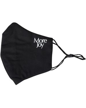 More Joy Accessoires ,Zwart ,Katoen Logo Print Mondmasker
