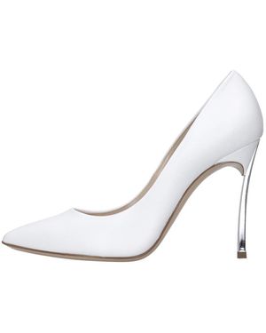 Casadei Schoenen ,Wit ,Leer Blade Minorca Pump - Naturel