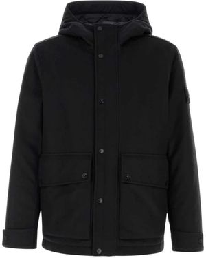 Stone Island Kurzer Parka - Schwarz