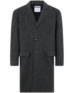 Moschino Single-Breasted Coats - Nero