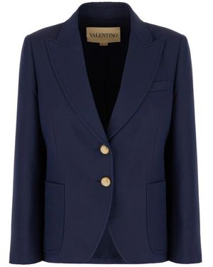 Valentino Garavani Stilvolle Jacken Und Westen Kollektion - Blau
