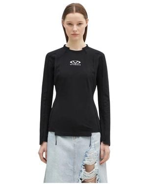 Vetements Oval Logo Cut-Up Longsleeve - Schwarz