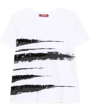 Max Mara Tops ,Wit ,Katoen Piacere Katoenen T-Shirt