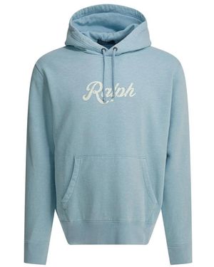 Ralph Lauren Hoodies & Sweatvesten ,Blauw ,Katoen Ralph Logo Hoodie