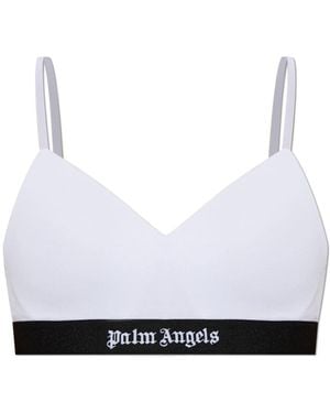 Palm Angels Logo Bralette - Weiß