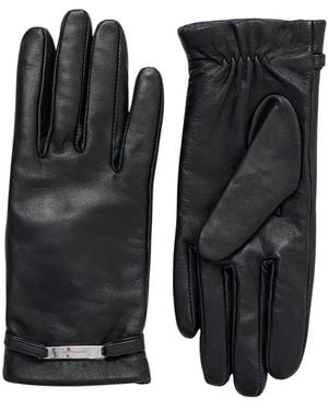 Trussardi Nappaleder Handschuhe Mit Metalldetail - Schwarz