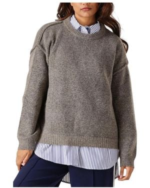 My Essential Wardrobe Truien & Vesten ,Grijs ,Wol Truien Vesten Palomamw Knit Pullover