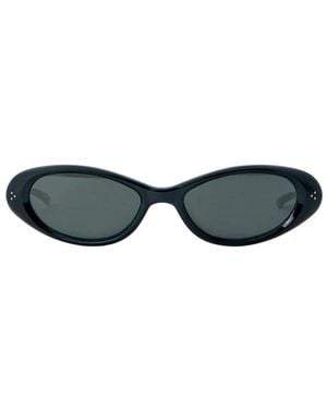 Gentle Monster Accessoires ,Zwart ,Ora 01 Oval Zonnebril - Blauw