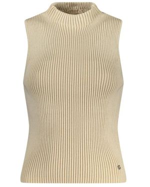 Guess Beiges Baumwoll Tank Top Mit Breiten Trägern - Natur