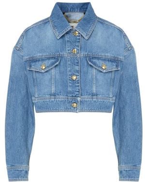 Elisabetta Franchi Denim Jackets - Blue