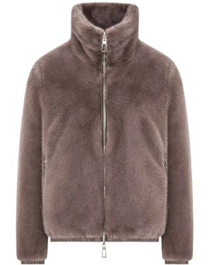 DUNO Faux Fur & Shearling Jackets - Brown
