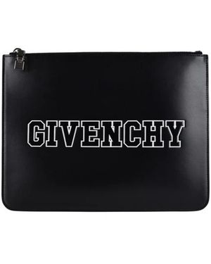 Givenchy Leder-Clutch - Schwarz