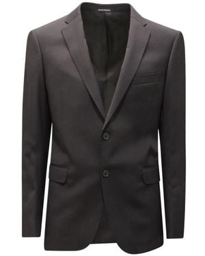 Armani Wollanzug Regular Fit - Schwarz