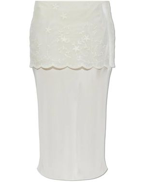 Posse Rokken ,Katoen Cove Skirt - Wit