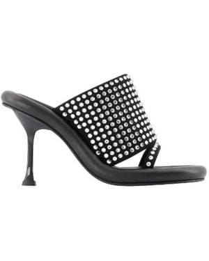 JW Anderson Bumper Crystal Black Sandals