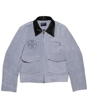 Enfants Riches Deprimes Leather Jackets - Blue
