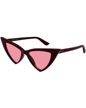 McQueen Cat-Eye Zonnebrillen - Rood