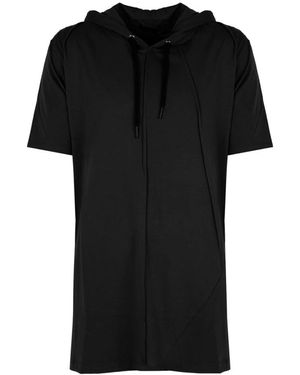 LA HAINE INSIDE US Minimalistisches Kapuzen T-Shirt - Schwarz