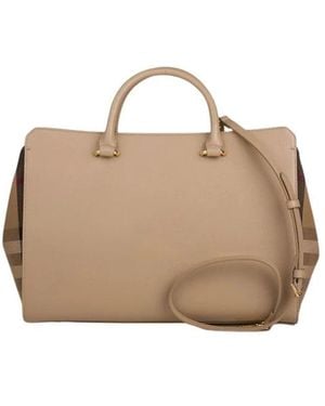 Burberry Medium Banwell Tote Bag - Naturel