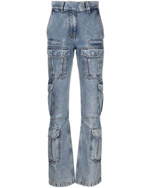 Givenchy Cargo Denim Cotton Jeans - Blue