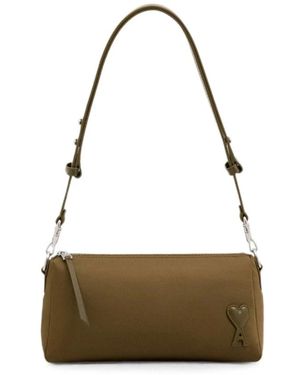 Ami Paris Tassen ,Groen ,Nylon Marcel Nylon Schoudertas - Metallic