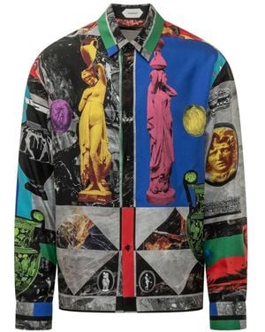 Versace Versatile Geo Informal Shirt - Blue