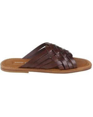 Miu Miu Sliders - Marrón