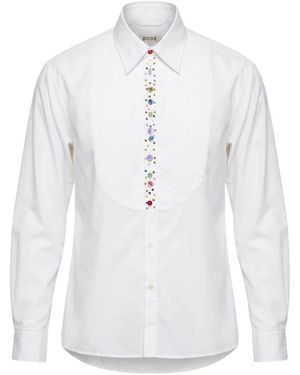 Bode Button Jar Tuxedo Shirt - Wit