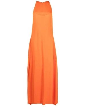 Lanvin Maxikleid mit rüschen - Orange