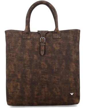 Emporio Armani Tote Bags - Brown