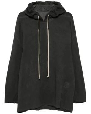 Rick Owens Hoodies & Sweatvesten ,Grijs ,Katoen Peter Hoodie - Zwart