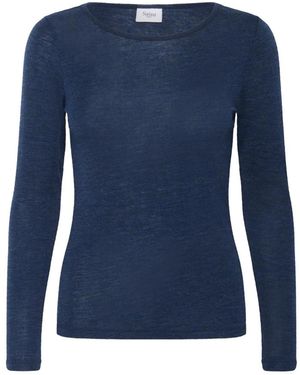 Saint Tropez Long Sleeve Tops - Blauw