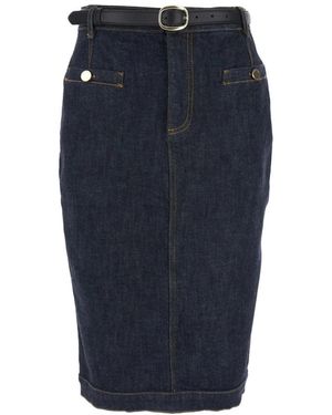 Self-Portrait Denim Skirts - Blauw