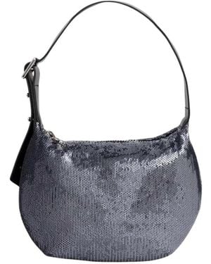 Samsøe & Samsøe Sequin-Versierde Tote Bag - Blauw