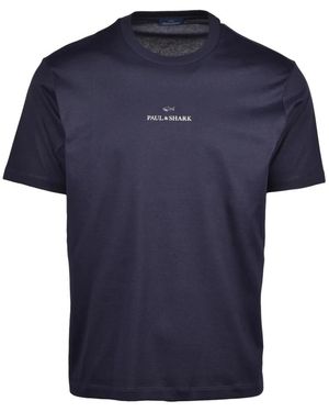 Paul & Shark Tops ,Blauw ,Katoen T-Shirt