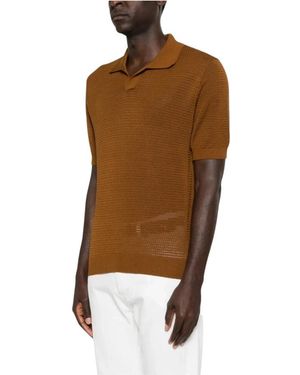 Tagliatore V-Neck Knitwear - Brown