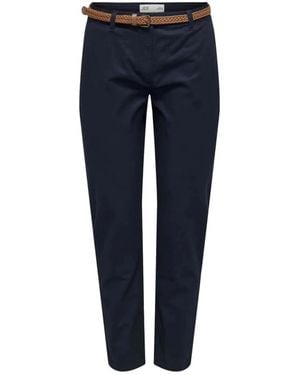 Jacqueline De Yong Cropped Trousers - Blue
