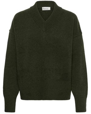 My Essential Wardrobe V-Hals Gebreid - Groen